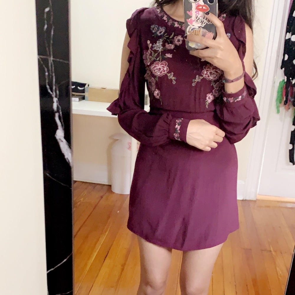 Mini dress❤️ MAROON ROSY